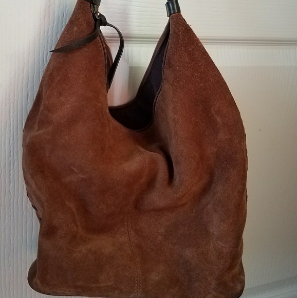 Express Brown Suede Handbag - Picture 4 of 7
